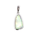 White Opal Pendant Set In Sterling Silver