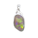 Black Opal Pendant Set In Sterling Silver