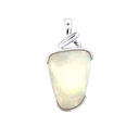 White Opal Pendant Set In Sterling Silver