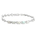 White Opal Bracelet in Sterling Silver