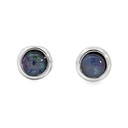 Triplet Opal Stud Earrings In Sterling Silver