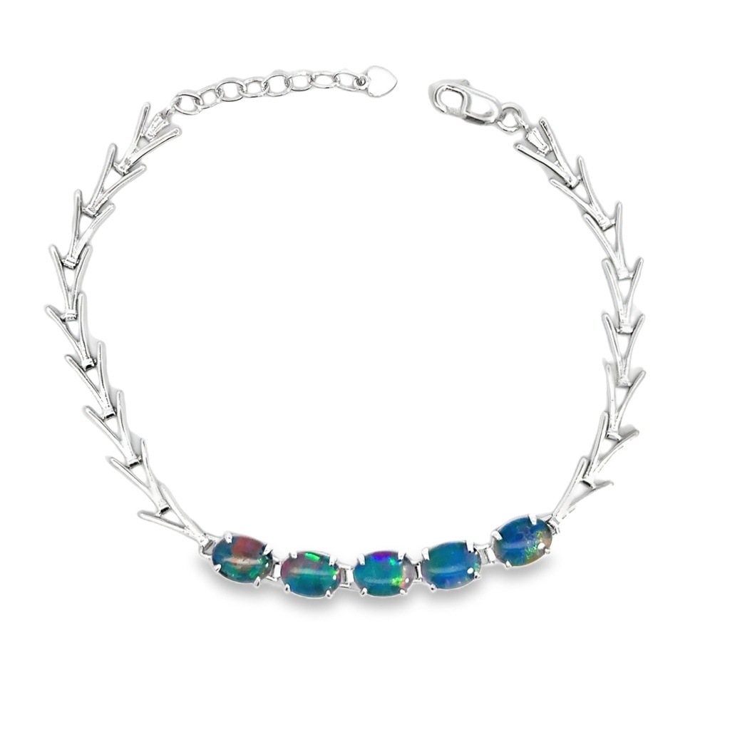 Triplet Opal Bracelet in Sterling Silver