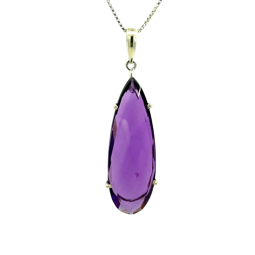 Amethyst Pendant In Sterling Silver