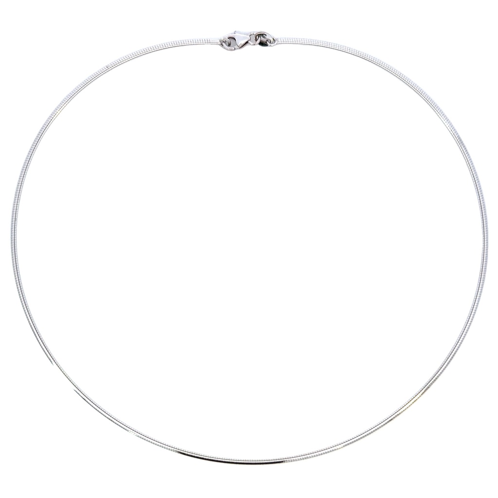 Omega Necklace | 40cm 18k White Gold