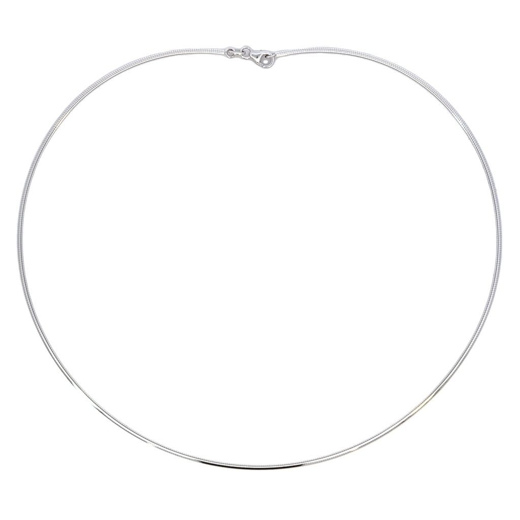 Omega Necklace | 45cm 18k White Gold