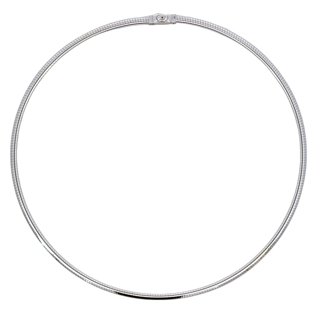 Omega Necklace | 45cm 18k White Gold