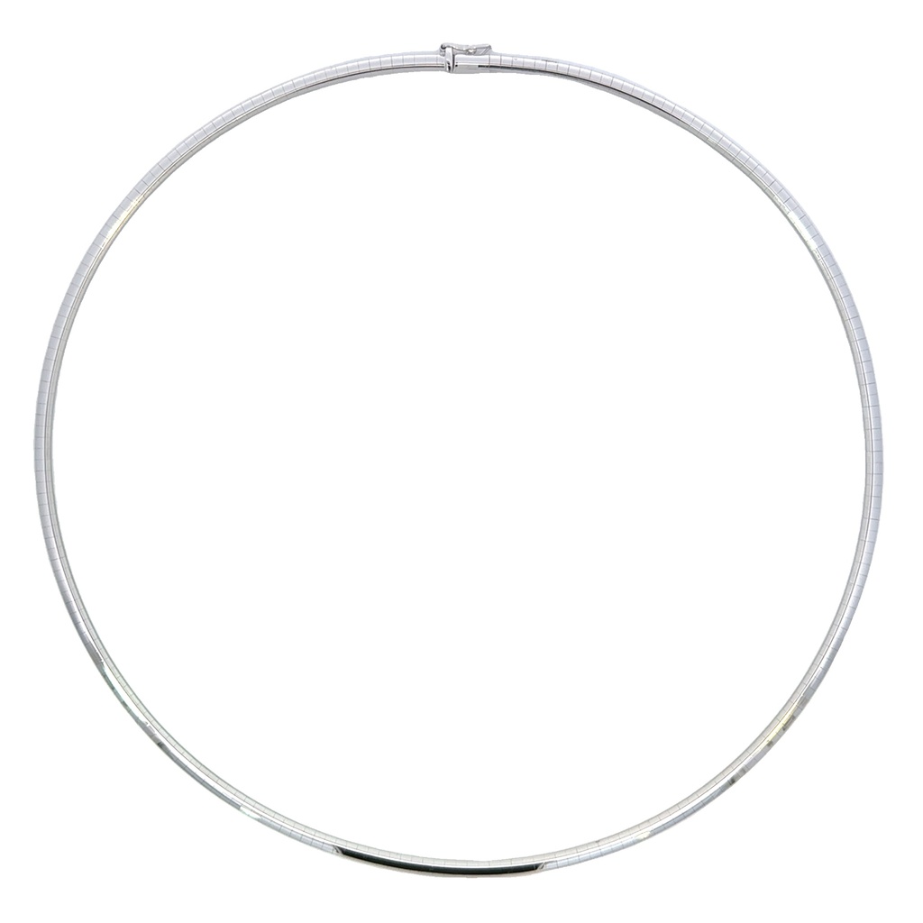 Omega Necklace | 48cm 18k White Gold