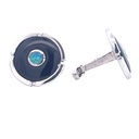 Cufflink Doublet Opal Sterling Silver