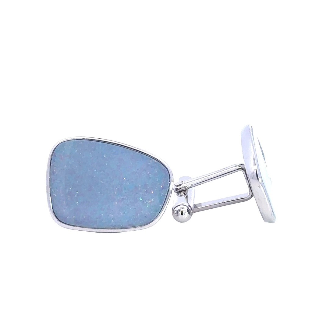 Cufflink doublet Opal Sterling Silver