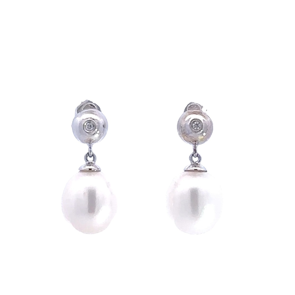 Freshwater Pearls Drop Earrings | Sterling Silver
