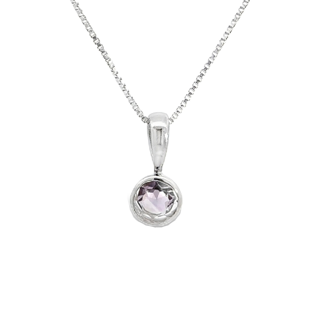 Amethyst Pendant In Sterling Silver