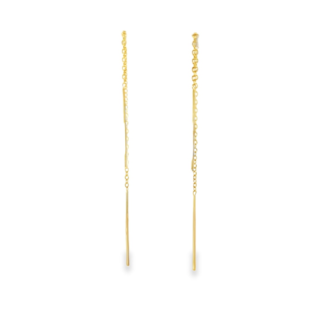 Thread Earrings In 9ct Yellow Gold