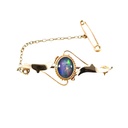 Triplet Opal Brooch In 9ct Yellow Gold