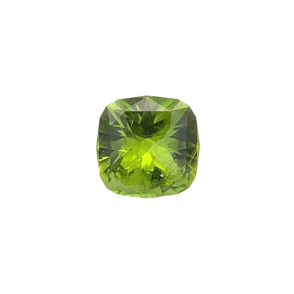 Cushion Cut Green Peridot 6.52 Carats