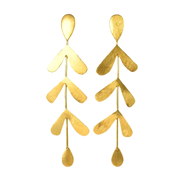 Earrings | Gold Plated Brass Design
