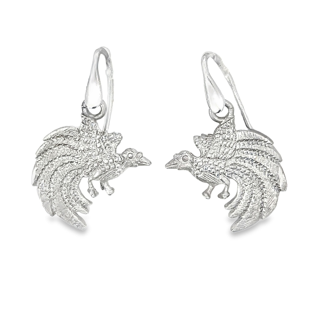 Sterling Silver Bird of Paradise Earrings