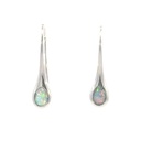 Solid Boulder Opal Earrings In Sterling Silver