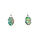 Opal Doublet Earrings In Sterling Silver