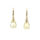 Earrings | Lemon Quartz Drops On 9ct Gold Hooks