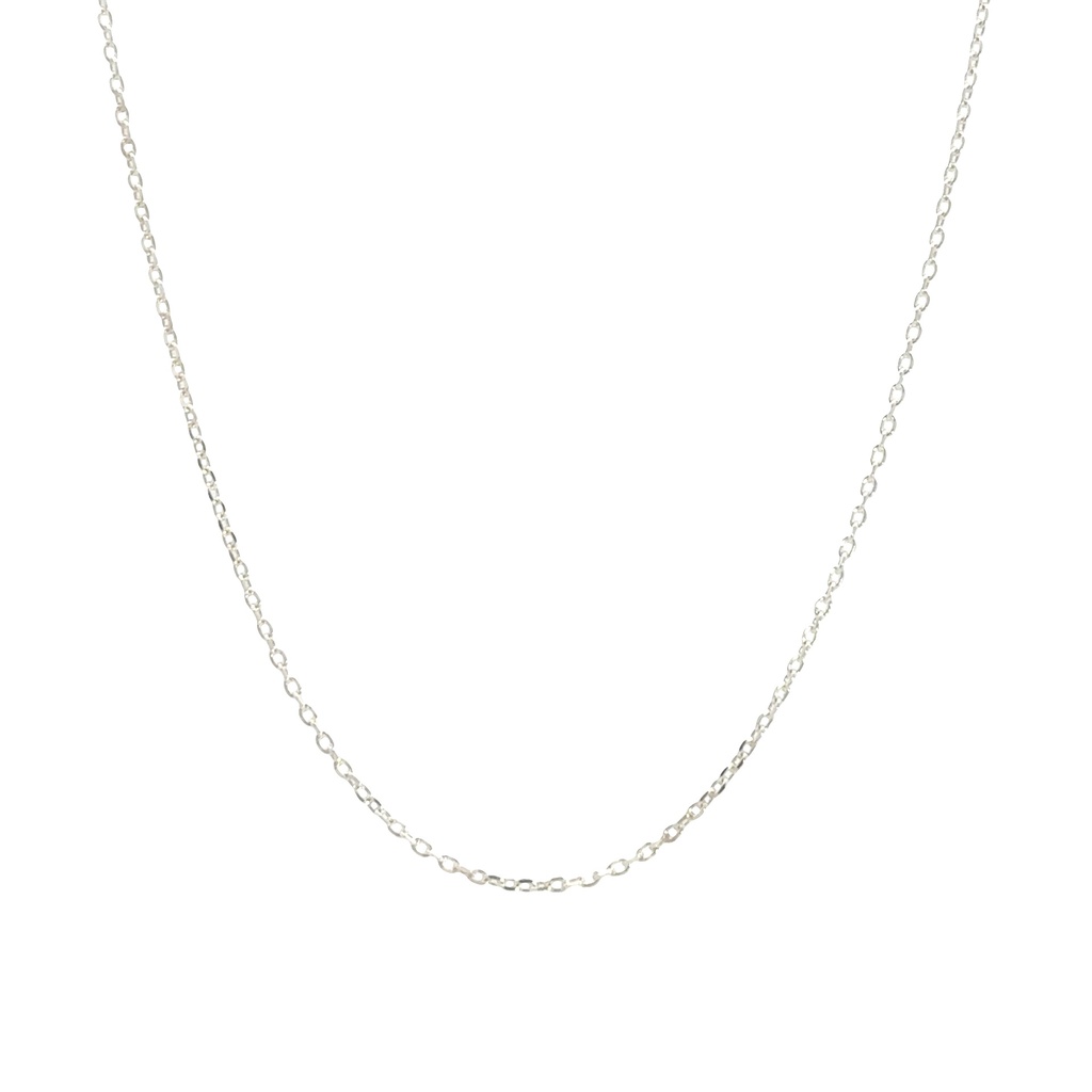 Sterling Silver Necklace With Cable Slider I 45cm