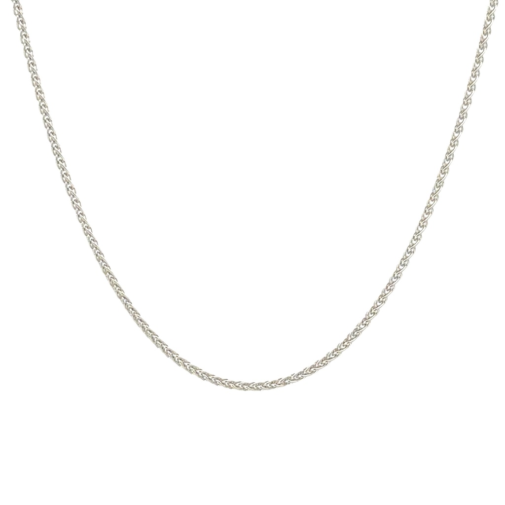 Sterling Silver 42+3cm Wheat Chain