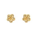 Stud Earrings | Flower Studs In 9ct Yellow Gold