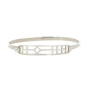 Silver Bangle Art Deco Style