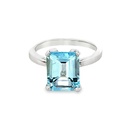 Blue Topaz Ring | 9K White Gold