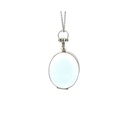 Sterling Silver Glass Locket Pendant