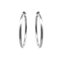 Sterling Silver Large Tube Hoop Earrings