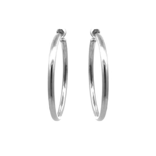 [22726SISELGEHOOPS] Sterling Silver Large Tube Hoop Earrings