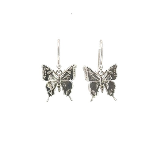 [22075] Small Ulysses Butterfly Earrings In Silver