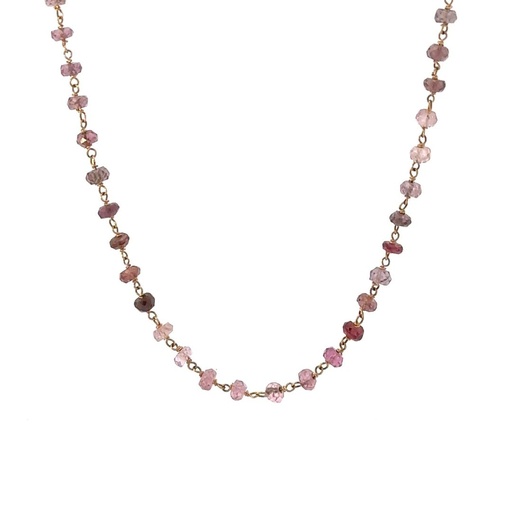 [24907SLEY9YNSP] Exquisite Craftsmanship: Hand-Wired African Spinel Necklace in 9K