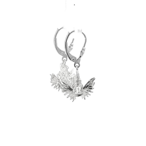 [22137] Lionfish Earring In Sterling Silver