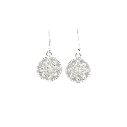 [022159] Sterling Silver Star Goroka Earrings