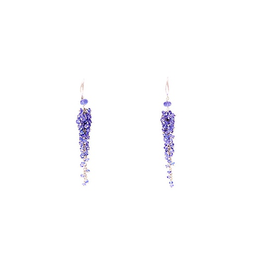 [24901] Tanzanite Earrings In 18K White Gold