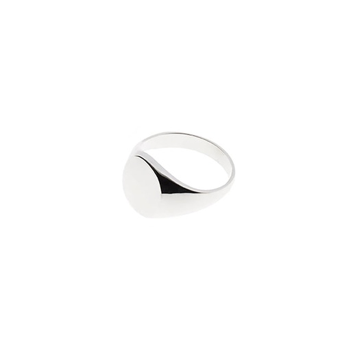 [24802/24804JCSRsignet] Ladies Oval Signet Ring In Silver