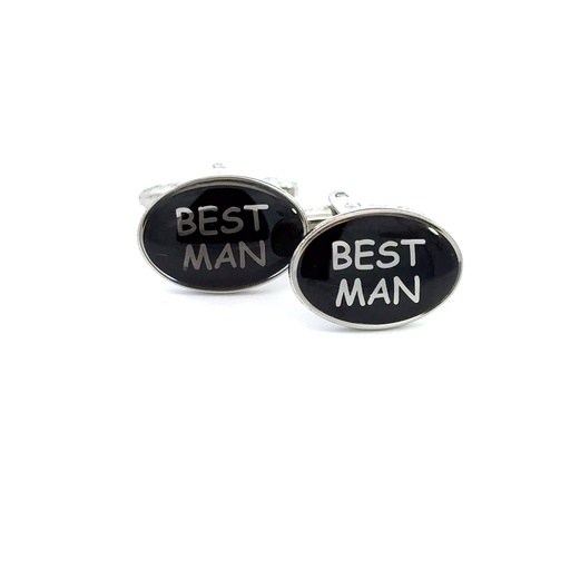 [22243] Silver Best Man Cufflinks