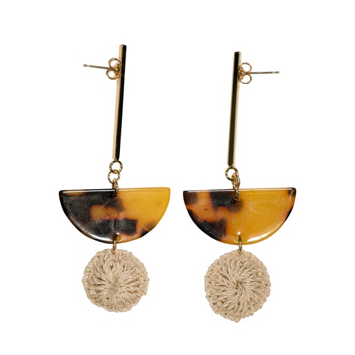 [29639SBBGPEbilum] Bilum & Bilas Geometric Earrings