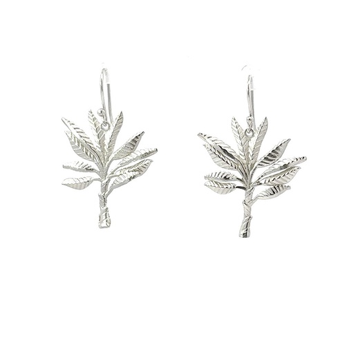 [025291] Banana Tree Earrings In Sterling Silver