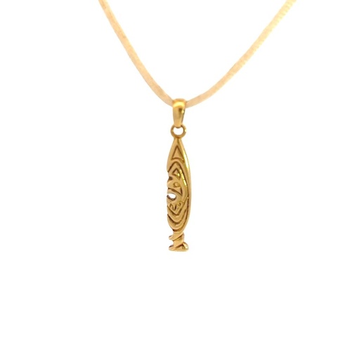 [25333JC18YPspepikmask] Sepik Mask Pendant In 18ct Yellow Gold