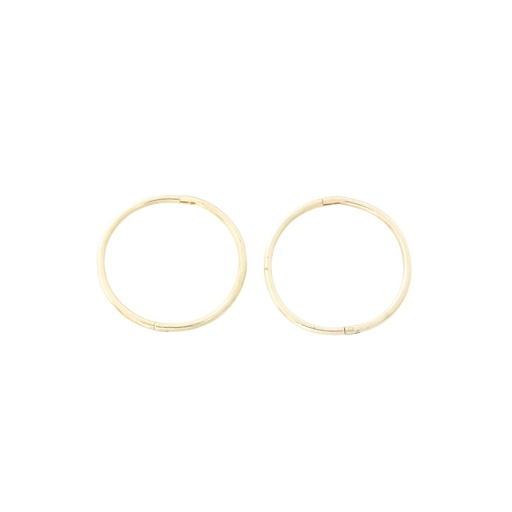 [029885] Sleeper Hoop Earrings In 18ct Yellow Gold 12mm