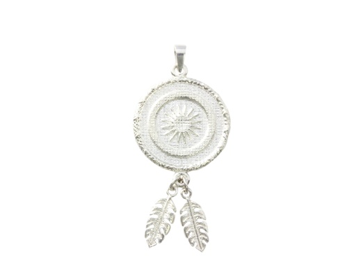 [22152] Silver Star Goroka Pendant With Tassel