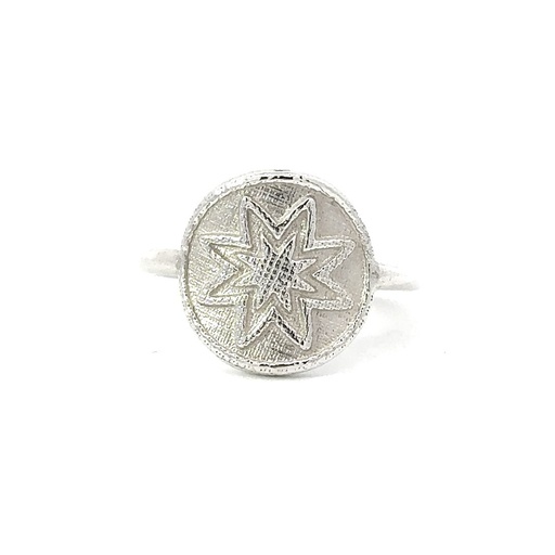 [22189] Star Disc Silver Ring