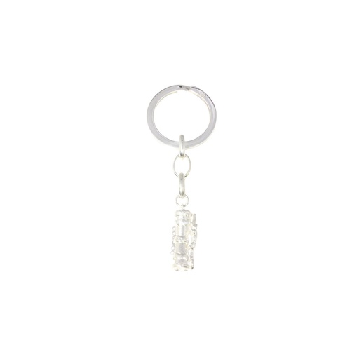 [JCSKEYRINGKundu] Silver Key Ring With Kundu Drum PNG