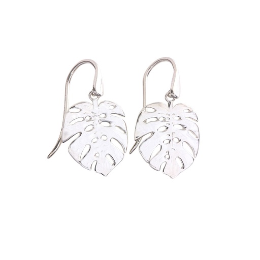 [JCSEmonsteraearrings] Silver Monstera Earrings