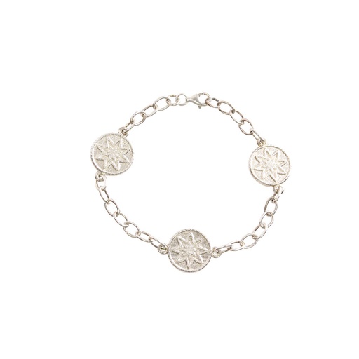Silver Goroka Basket Pattern Bracelet