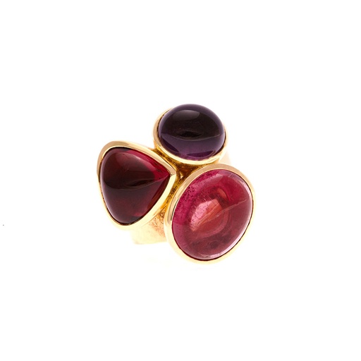 [21924] Cabochon Tourmaline Ring | 18ct Yellow Gold