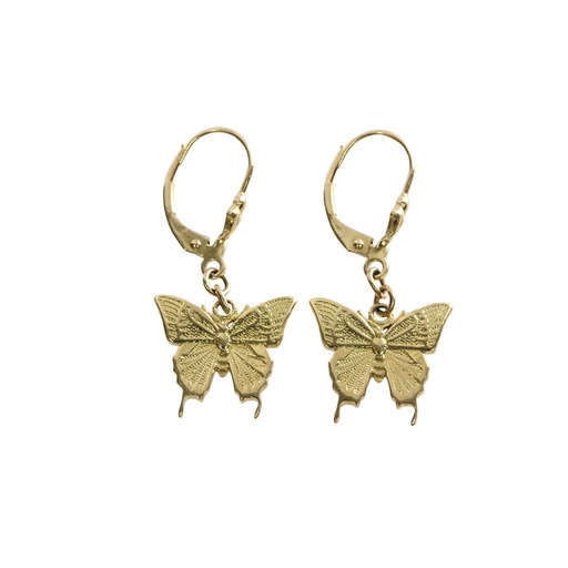 [22018/22550JC18YEbutterfly] Ulysses Butterfly Earrings In 18ct