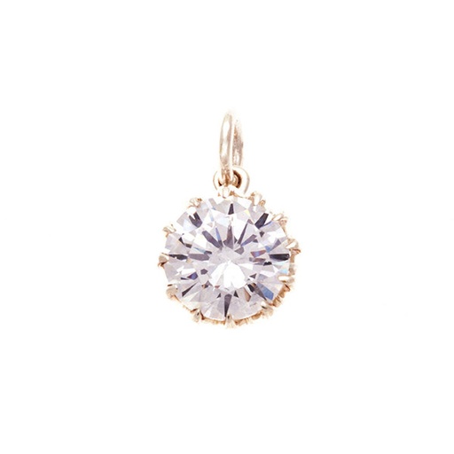 [19941] Silver 10mm Round Multi Claw Cubic Pendant